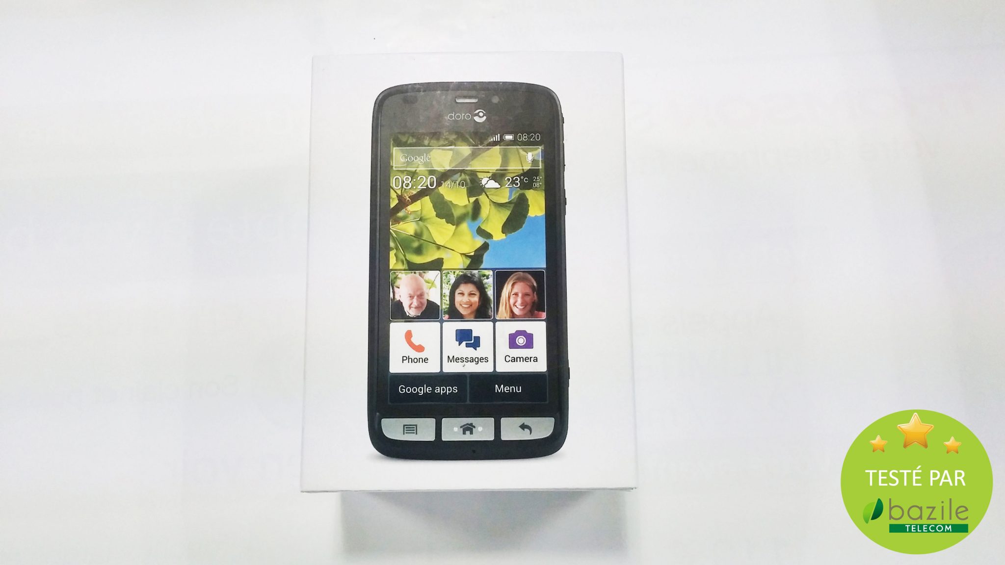 Smartphone senior Doro 8080 Noir avec extension mémoire carte SD