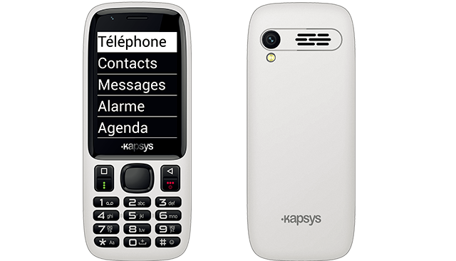 Kapsys Minivision - Téléphone senior malvoyant - bouton SOS - Bazile Telecom